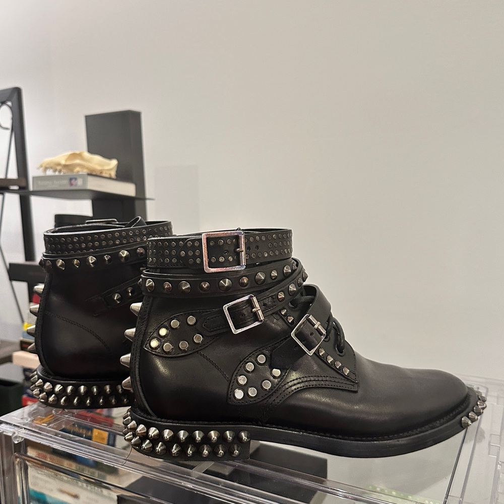 Hedi Slimane Era Saint Laurent Paris FW13 Studded Ankle Boots IT 39 / US 8.5 - Picture 4 of 16